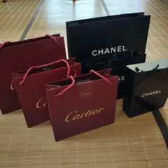 カルティエ　シャネル　紙袋６点セット