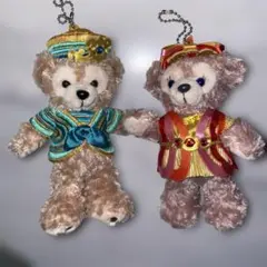 【ディズニー】35周年限定品 ダッフィー＆シェリーメイ ぬいぐるみ キーホルダー