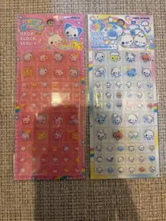 ドロップブロックシール タイルシール　あわわちゃん　＆　ハッピーマーチ
