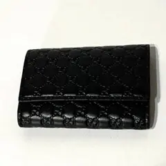 グッチ キーケース キーフック 6連 GGエンボス ブラック 黒 シルバー 