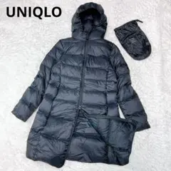 ユニクロ ウルトラライトダウンフーデットコート ブラック L