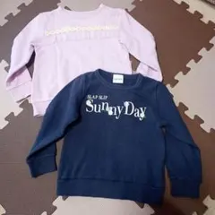 トレーナー2点セット(ピンク・ネイビー)