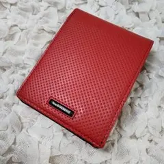 【新品同様】ノイインテレッセ サール 二つ折り財布 ハイブリッドレザー 赤×黒のサムネイル