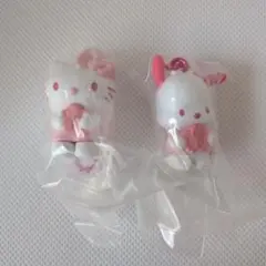 ハローキティ　ポチャッコ　 キーホルダー 2個セット　ステッカー付き