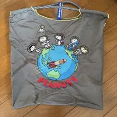 超美品　Ball&Chain スヌーピー　宇宙　エコバッグ　カーキ