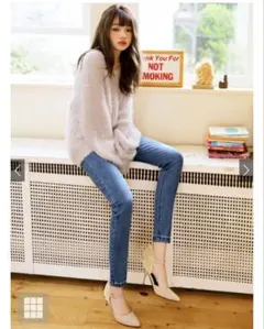 GRL  ハイウエストスキニーデニムパンツ ブルー cu110