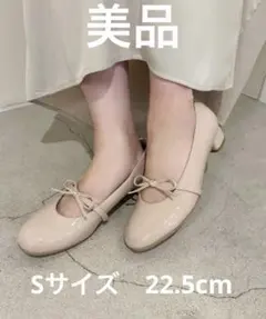 【美品】nice claupリボンストラップパンプス　ナイスクラップのサムネイル