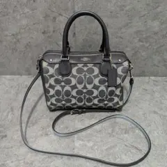COACH DENIM signature mini Boston bag