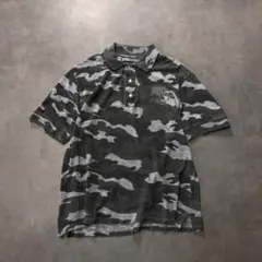 HQ121◇HYDROGEN : スカルデザイン 迷彩柄ポロシャツ◇M◇グレー系