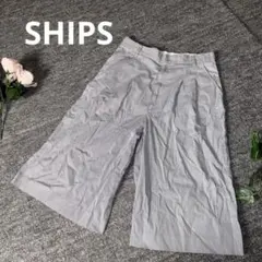 シップス クロップドパンツ ワイド ストライプ 夏物 レディース 38 Mのサムネイル