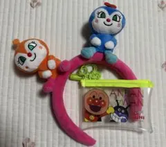 ドキンコキンのキャラクター ヘアバンド アンパンマンクリアポーチ