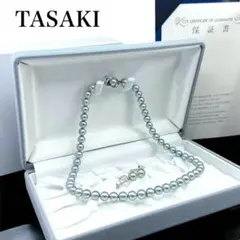 【極上】タサキ　アコヤ　パール　本真珠　ネックレス　イヤリング　K14WG