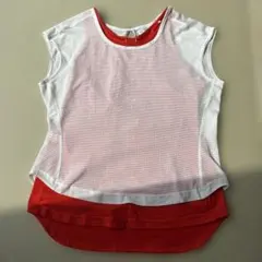 adidas メッシュタンクトップ 赤/白