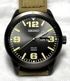 SEIKO セイコー ミリタリー ソーラー式メンズ腕時計【V158-0AR0】のサムネイル