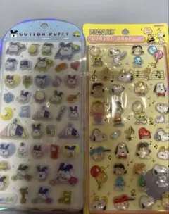 【正規品】ボンボンドロップシール スヌーピー　コットンパフィー　たまごっち