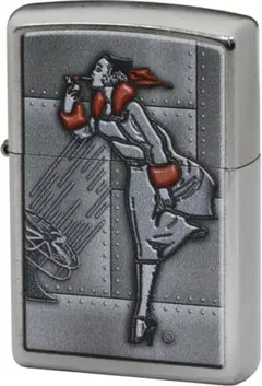 新品 ZIPPO ウィンディ キス クラシックメタル クローム ユーズド