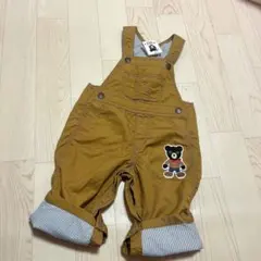 【美品/タグ付き】ミキハウス ダブルビー オーバーオール サロペット くま刺繍
