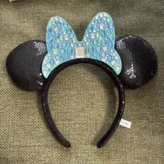 ディズニー　カチューシャ　ミニー　ブルー　ストーン