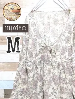 【人気格安】FELISSIMO　インド綿　ブラウス　ボヘミアン　花柄　美品