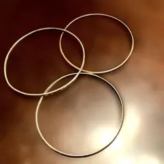 ヴィンテージ ⭐️シンプル　真鍮バングル　3本セット