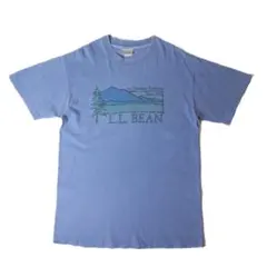 80s 90s L.L.Bean ロゴ ブルー系 M Tシャツ