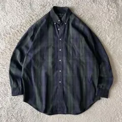 ラルフローレン 90s BIG SHIRT シャツ 長袖 L ブラックウォッチ