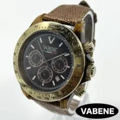 【新品電池】VABENE クォーツ タキメーター デイト ゴールド 時計 稼働のサムネイル