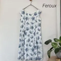 ワンピース　Feroux ミニ　花柄　総柄　オンワード　フェルゥ　可愛い　夏