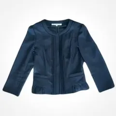 Natural Beauty ネイビー フリル付きジャケットとスカートセット