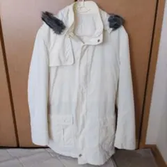 COMME CA ISM ホワイト マウンテンパーカー L