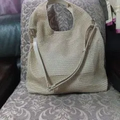 最終価格‼️新品♥レプシィム♥ベージュ メッシュ ショルダーバッグ