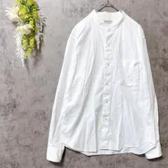 ユナイテッドアローズ　バンドカラーシャツ　コットンシャツ　長袖　カジュアル　S