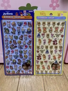 正規品　ボンボンドロップシール　ミニ　ディズニー　ズートピア　プーさん　シール