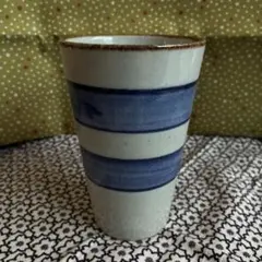 5客セット陶器フリーカップ（草模様・花模様・縞模様）