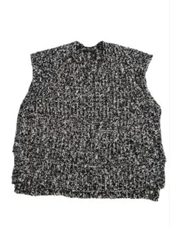 barnyardstorm ニットベスト 黒白 V字 スリット