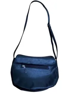 美品 本革 男女兼用 ショルダーバッグ 鞄 レザー ブラック