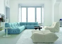 水色 モダン ビッグクッション