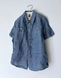【G-STAR RAW】半袖 シャツ デニム 麻混 レディースのサムネイル