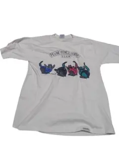 クリバンキャット 4匹 フィットネス 両面プリント Tシャツ ホワイトのサムネイル