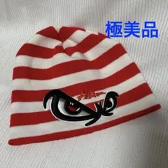 NO FEAR ノーフィアー　ニット帽　ビーニー　赤　白　ボーダー　ストライプ