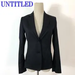 アンタイトル テーラードジャケット ブラック 黒 コットン 2 C4834