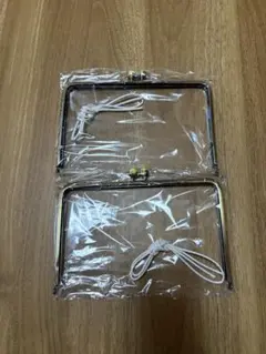 手帳型がま口口金2個セット　イエロー