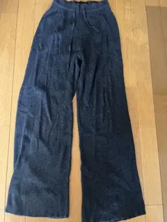 ウォッシャブルニットリブパンツ　UNIQLO