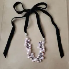 レディースネックレス　イミテーションパールネックレス　チョーカーネックレス