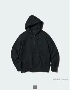 UNIQLO ユニクロ　スウェットフルジップパーカ L 黒ブラック