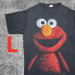 ヴィンテージセサミストリートグローバーブラックアウト古着Tシャツ黒