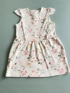 り様専用　プチバトー　水彩フラワープリントワンピース　110cm