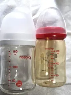 Pigeon 哺乳瓶 160ml ２本セット ミッキー柄有