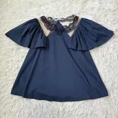 BLUMARIN ブルマリン　レース　フリル　ブラウス.のサムネイル