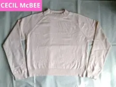 CECIL McBEE 薄ピンク 長袖ニット